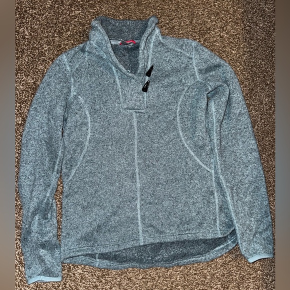 The North Face Crescent Ridge Shawl Collar Fleece Pullover Heather Green MEDIUM - Picture 1 of 4